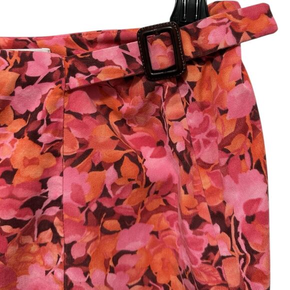 TALBOTS Skirt Womens Size 16 Floral Print Side Zipper Spring - Picture 3 of 5